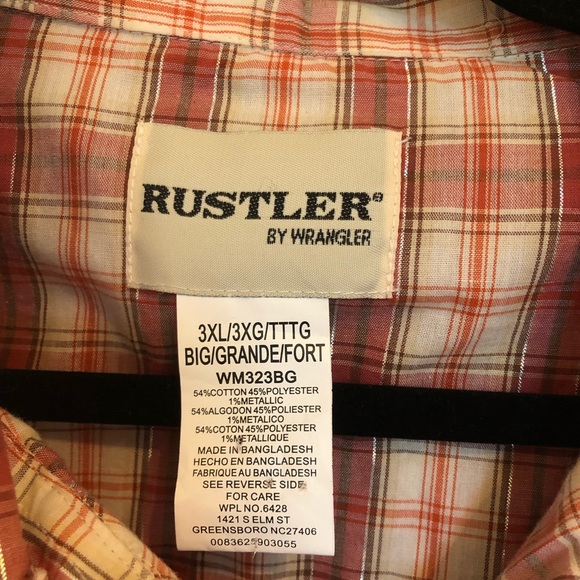 Women’s 3XL Rustler by Wrangler Pearl Snap Short Sleeve  Western Shirt - Picture 4 of 4